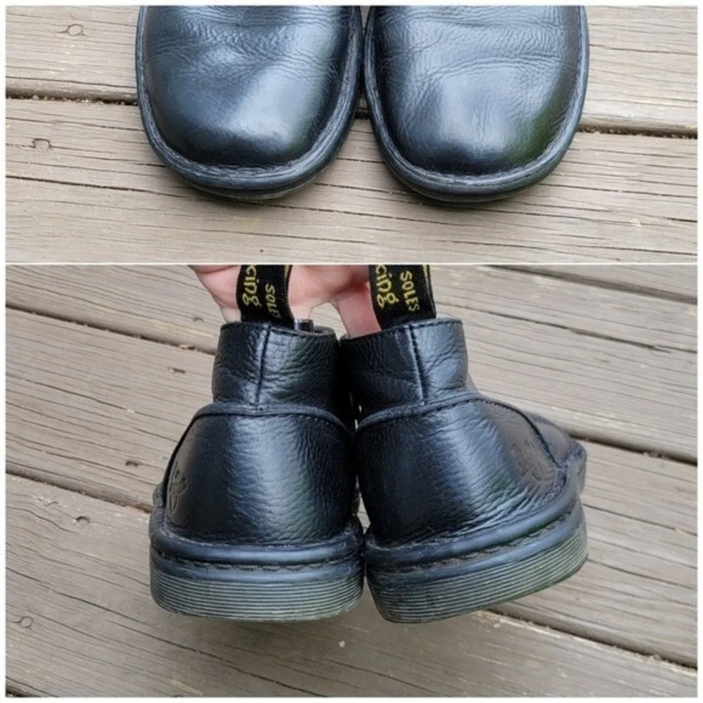 Dr‎ Martens Sussex Bear Track Black Pebbled Leather Slip Resistant Chukka Boots